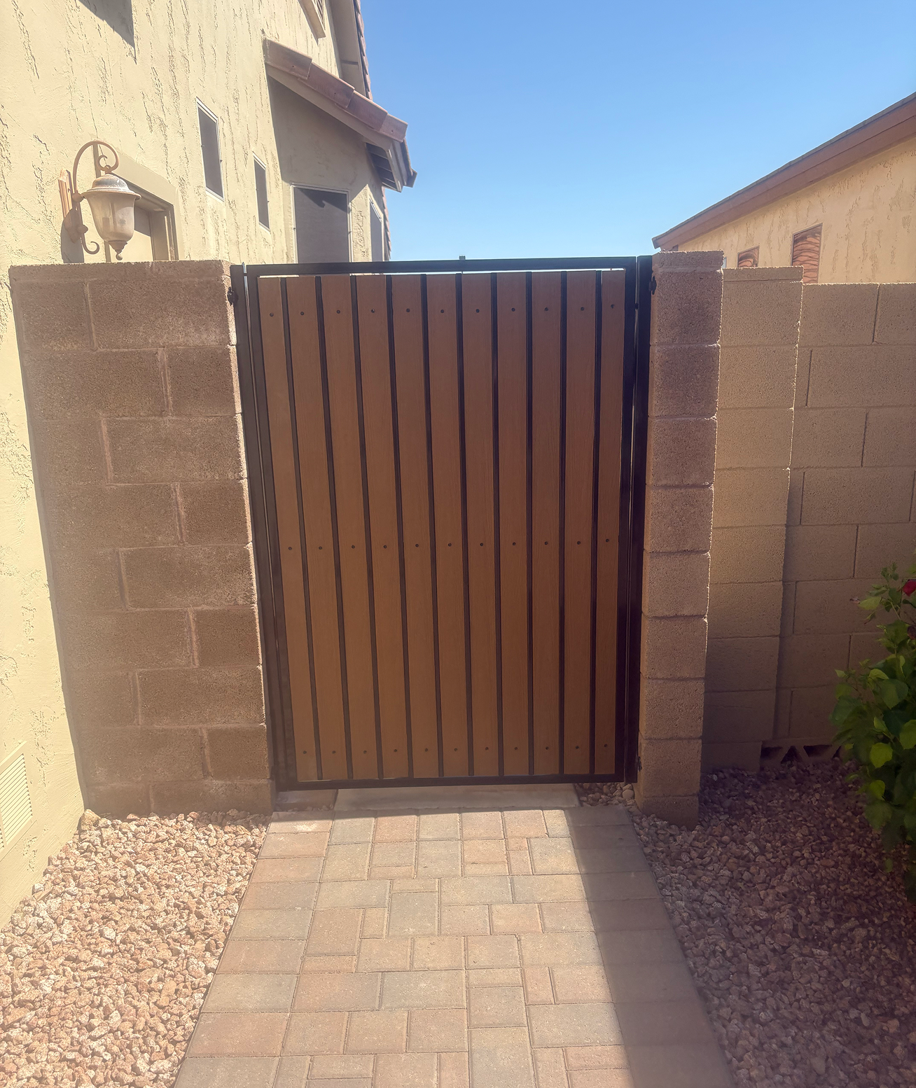 Custom metal gate installation
